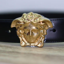 Load image into Gallery viewer, Versace Black Tribute Belt with Buckle
